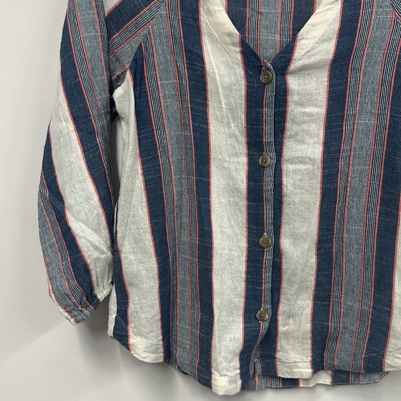 Anthropologie cloth & stone stripe button down shirt S - Picture 4 of 6